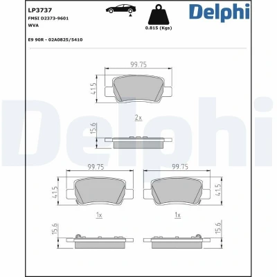 Billede af DELPHI BG5002C Bremseskiver 288 25 5 ventileret coatet ubehandlet uden hjullejer, ABS sensorring HYUNDAI: i30 III Stationcar, Hatchback