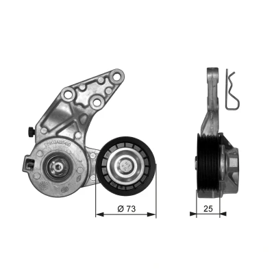 Billede af GATES T39067 Strammehjul FleetRunner Micro V Stretch Fit VOLKSWAGEN: Multivan 5 (7HM