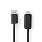 Billede af DisplayPort kabel Han HDMI Stik 8K@60Hz Nikkelplateret 2.00 m Runde PVC Sort Box