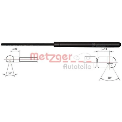 Billede af METZGER 2110487 Gasdæmper 560N 498mm AUDI: Q7