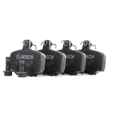 Billede af BOSCH 0 986 460 993 Bremseklodser Low Metallic med skruer, monteringsvejledning, anti knirke plade tilbehør NISSAN: Almera II Hatchback