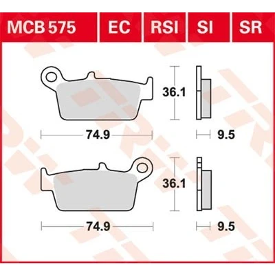 Billede af TRW Sinter Offroad Racing MCB575RSI Bremseklodser