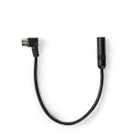 Billede af Bilantenne Kabel Coax Han Bil antenne stik Nikkelplateret 0.30 m Runde PVC Sort Plastikpose