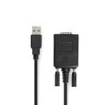 Billede af RS232 konverter USB A han Nikkelplateret 0.90 m Runde PVC Sort Box