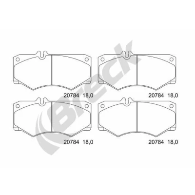 Billede af BRECK 20784 00 703 10 Bremseklodser Forberedt til slidindikator MERCEDES BENZ: G klasse SUV, T1 Ladvogn/Chassis
