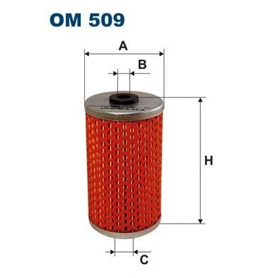 Billede af FILTRON OM 509 Oliefilter Filterindsats MERCEDES BENZ: 190, W123 Sedan, G klasse SUV