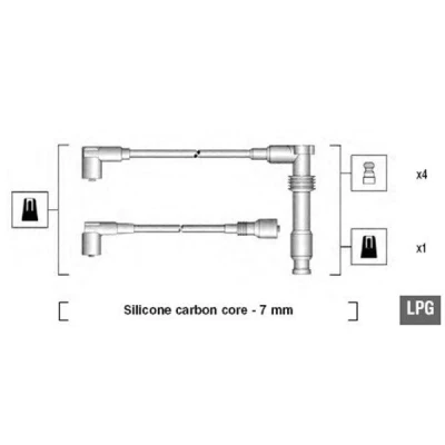 Billede af MAGNETI MARELLI 941125290681 Tændkabelsæt OPEL: Calibra A, Vectra A Sedan