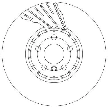Billede af TRW DF6891S Bremseskiver 348 36 5 112 ventileret, todelt bremseskive højkarboniseret BMW: Sedan, Touring, X5