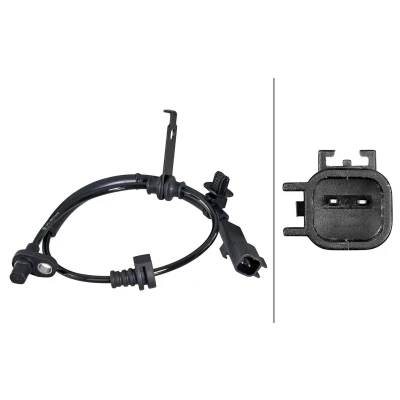 Billede af HELLA 6PU 358 218 681 ABS Sensor med klemme Hall princip 2 525 FORD: Mondeo 5, Galaxy Mk3 MPV