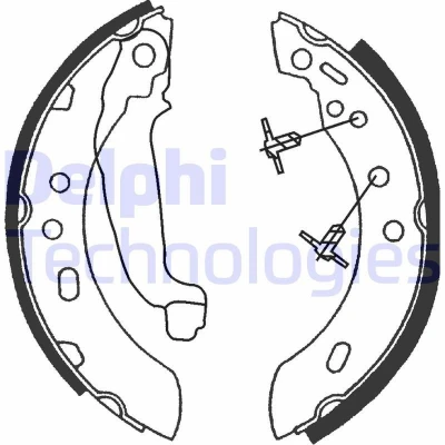 Billede af DELPHI LS1689 Bremsebakker 180 27 NISSAN: MICRA 2