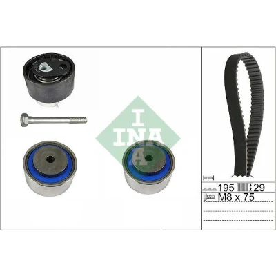 Billede af INA 530 0765 10 Tandremssæt 195 LAND ROVER: Discovery 3, PEUGEOT: 407 Sedan, SW, CITROËN: C5 III Stationcar