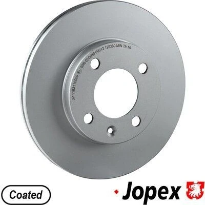 Billede af JP GROUP 1163110000 Bremseskiver foraksel 239 20 4 ventileret coatet VOLKSWAGEN: GOLF 2, 3, Jetta AUDI: 90 B2