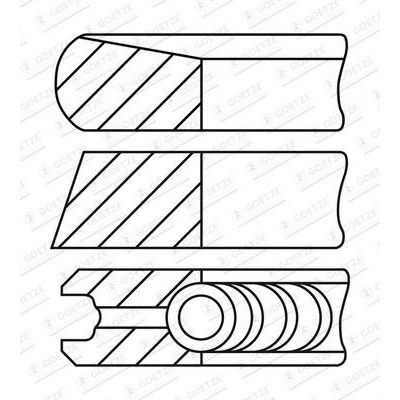 Billede af GOETZE ENGINE 08 450600 00 Stempelringsæt 88