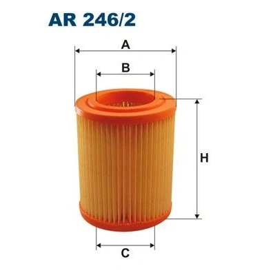 Billede af FILTRON AR 246/2 Luftfilter 173 137,5 Filterindsats HONDA: FR V, CIVIC 7 Hatchback, CR V 2
