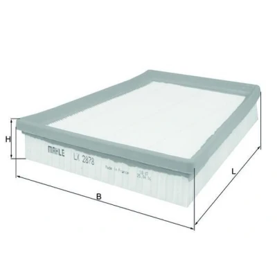 Billede af MAHLE ORIGINAL LX 2878 Luftfilter 42,3 203, 205 Filterindsats BENTLEY: Continental GT