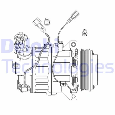 Billede af DELPHI CS20482 Kompressor PXC16 PAG 46 med kompressorolie FORD: MONDEO 4 Turnier, S Max Mk1, Stufenheck, VOLVO: V70 3, XC60 I