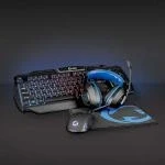 Billede af Gaming Combo Kit 4 i 1 Tastatur, Headset, Mus og musemåtte Blå / Sort QWERTY IT layout