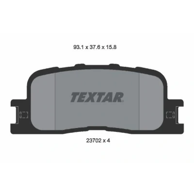 Billede af TEXTAR 2370201 Bremseklodser Ikke forberedt til slidindikator TOYOTA: Camry V Sedan