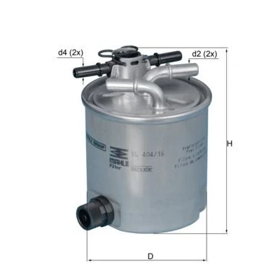Billede af MAHLE ORIGINAL KL 404/16 Brændstoffilter Ledningsfilter 10 10,0 SUZUKI: Jimny SUV, DACIA: Logan I MCV
