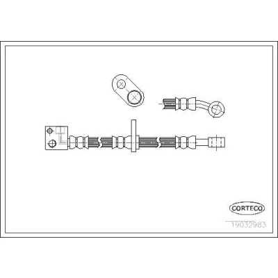 Billede af CORTECO 19032983 Bremseslange foraksel 555 HONDA: Jazz 3