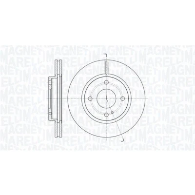 Billede af MAGNETI MARELLI 361302040108 Bremseskiver 258, 258 23 4 63,5 indvendigt ventileret FORD: FIESTA 6, 6 Van, KA+ Sedan