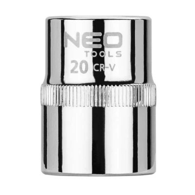 Billede af NEO TOOLS 08 020 Skraldenøgleindsats (Hexagon) 1/2tommer 3124 20 mm Krom vanadium stål SuperLock