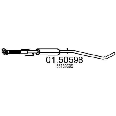 Billede af MTS 01.50598 Midterste Lyddæmper 1890 FIAT: Stilo Hatchback, BRAVO 2