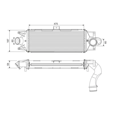 Billede af VALEO 818390 Intercooler Aluminium uden sensor