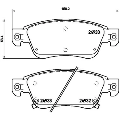 Billede af BREMBO P 56 080 Bremseklodser med akustisk advarsel for slid uden tilbehør