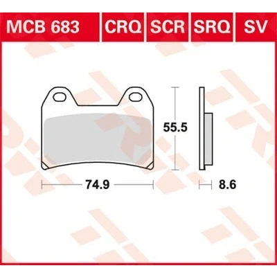 Billede af TRW Hyper Carbon Racing MCB683CRQ Bremseklodser
