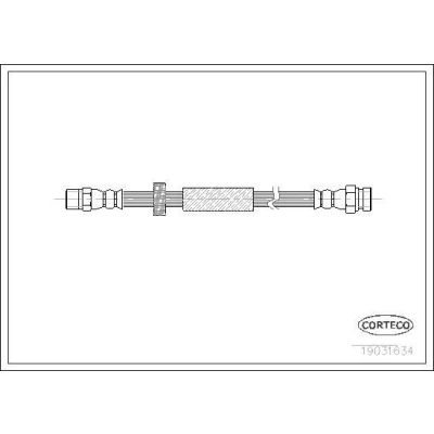 Billede af CORTECO 19031634 Bremseslange bagaksel 370 M10X1 SEAT: Alhambra I