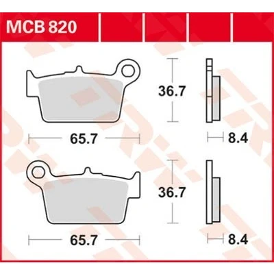 Billede af TRW Organic Allround MCB820 Bremseklodser
