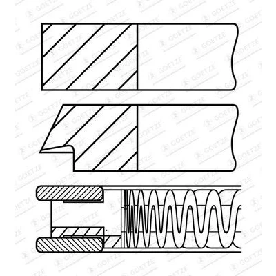 Billede af GOETZE ENGINE 08 448800 00 Stempelringsæt 71,5 HYUNDAI: Getz