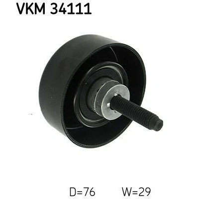 Billede af SKF VKM 34111 Remstrammerhjul med befæstelsesmateriale FORD: MONDEO 4 Turnier, S Max Mk1, Stufenheck