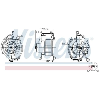 Billede af NISSENS 87478 Kabineblæser uden indbygget regulator AUDI: A6 C6 Avant