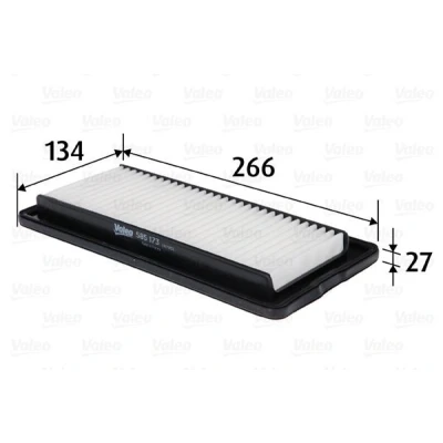 Billede af VALEO 585173 Luftfilter 27 134 266 Filterindsats HYUNDAI: Atos