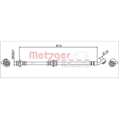 Billede af METZGER 4111946 Bremseslange højre foraksel 613 NISSAN: Qashqai 2