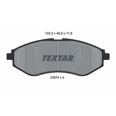 Billede af TEXTAR 2397401 Bremseklodser Ikke forberedt til slidindikator CHEVROLET: Aveo / Kalos Hatchback, Sedan