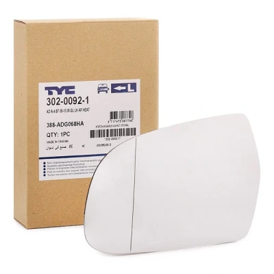 Billede af TYC 302 0092 1 Spejlglas venstre AUDI: A4 B8 Avant, A3 Sportback, A5 Sportback