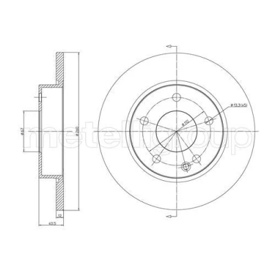Billede af Bremseskive METELLI 23 0470C