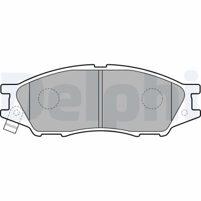 Billede af DELPHI LP2184 Bremseklodser med akustisk advarsel for slid uden anti knirke plade tilbehør NISSAN: Almera II Hatchback, 2 Limousine