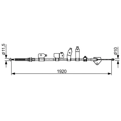 Billede af BOSCH 1 987 482 438 Håndbremsekabel 1920