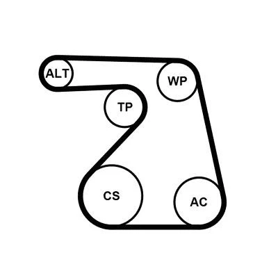 Billede af CONTITECH 6PK1217K2 Kileribberem OPEL: Corsa D Hatchback, Astra J Sports Tourer, CHEVROLET: Aveo Hatchback