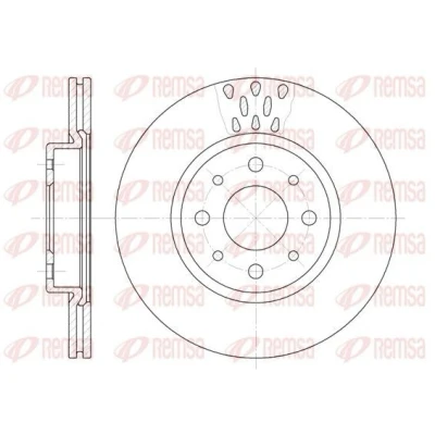 Billede af REMSA 6189.10 Bremseskiver foraksel 257, 257 20 4 ventileret FIAT: Grande Punto Hatchback, BRAVO 2, Panda II ALFA ROMEO: 155