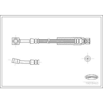 Billede af CORTECO 19018483 Bremseslange foran og bagved 320 OPEL: Corsa B Hatchback, C Hatchback