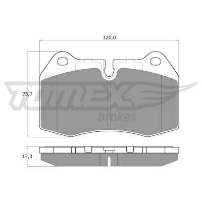 Billede af TOMEX brakes TX 13 24 Bremseklodser foraksel Forberedt til slidindikator BMW: 7, MASERATI: 3200 GT Coupe