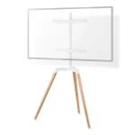 Billede af TV Gulv Stand 50 65 &quot; Maksimal vægt: 35 kg Scandinavian Design Kan drejes skrid rem Snap lock Aluminium / Stål Hvid