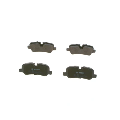 Billede af BOSCH 0 986 494 148 Bremseklodser Low Metallic med anti knirke plade, monteringsvejledning LAND ROVER: Discovery 3, Range Rover Sport, 4