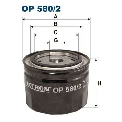 Billede af FILTRON OP 580/2 Oliefilter 13/16 16 UNF med en returløbs stop ventil Påskruet filter HONDA: CIVIC 6 Hatchback, Fastback