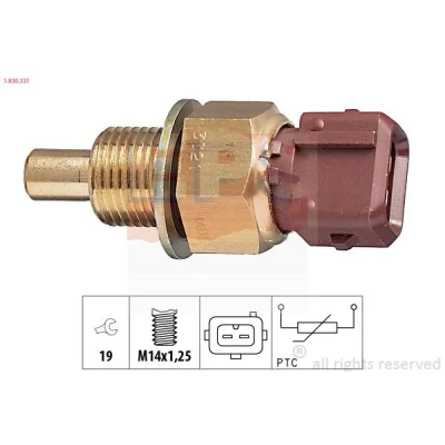 Billede af EPS 1.830.321 Kølevæsketemperatur Sensor Made in Italy OE Equivalent PEUGEOT: 206 SW, 106 II Hatchback, 406 Sedan, CITROËN: Saxo Hatchback